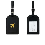 accessoire de voyage étiquette bagage dorée