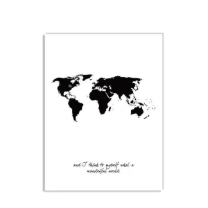 affiche voyage "what a wonderful world"