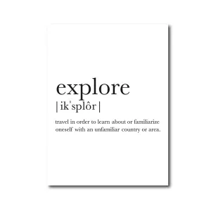 poster de voyage explore definition