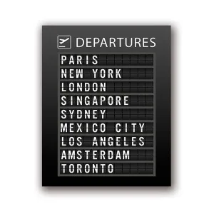 panneau d'affichage décoratif voyage