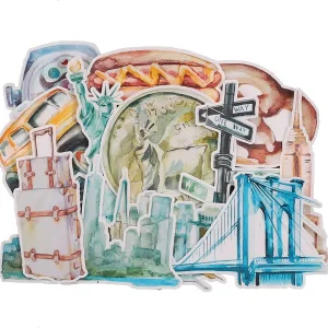 autocollants new york pour valise pack de 12