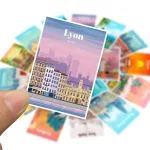 autocollants valise affiches de villes