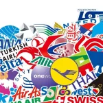 autocollants valise compagnies aériennes