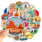 pack de 50 autocollants voyage