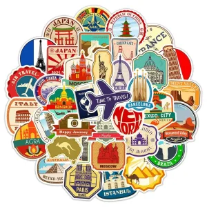 stickers colorés pour valises