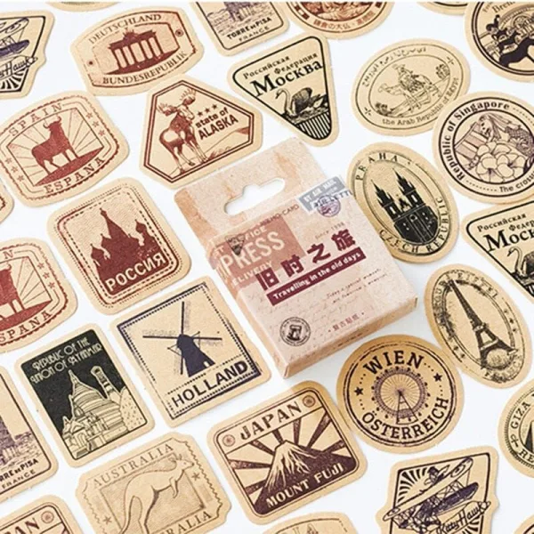 stickers valise thème voyageur