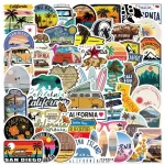 autocollants valise voyage californie