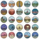 stickers pour valise voyage USA