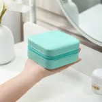 boîte à bijoux carrée pour voyage
