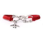Bracelet Avion <br>Infinity Love Rouge