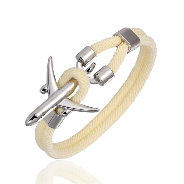 bracelet avion corde beige