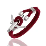 bracelet avion corde bordeaux