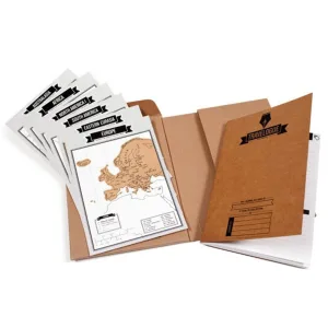 Carnet de Voyage avec Cartes du Monde à Gratter <br>Travelogue