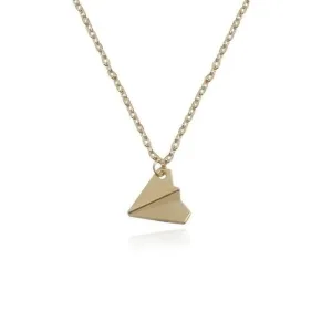 Collier Avion <br>Gold Paper Airplane
