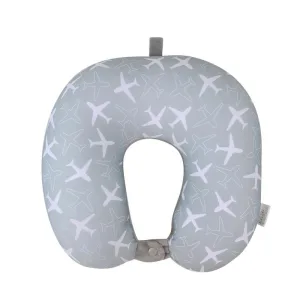 Coussin de Voyage <br>Avion Gris