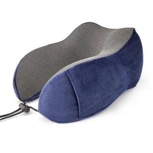 Coussin de Voyage Mémoire de Forme <br>Bleu Marine