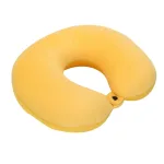 coussin de voyage microbilles confort jaune