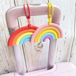 étiquette bagage arc-en-ciel