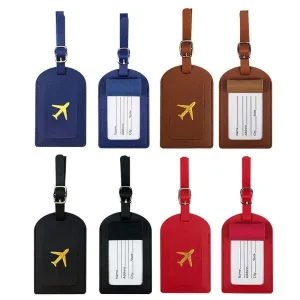 étiquette bagage avion doré