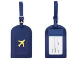 étiquette bagage personnalisable dorée