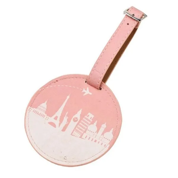 étiquette bagage pink travel