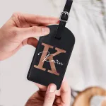 étiquette bagage unique prénom et initiale
