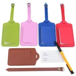 étiquette de bagage colorée