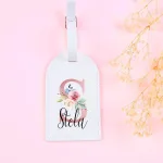 étiquette de valise femme prénom et initiale