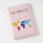 étui à passeport élégant carte du monde