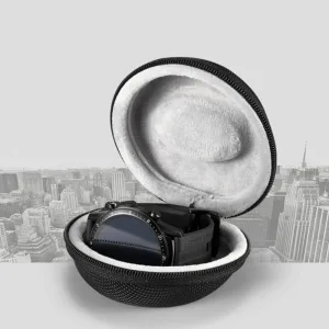 étui montre voyage sport noir