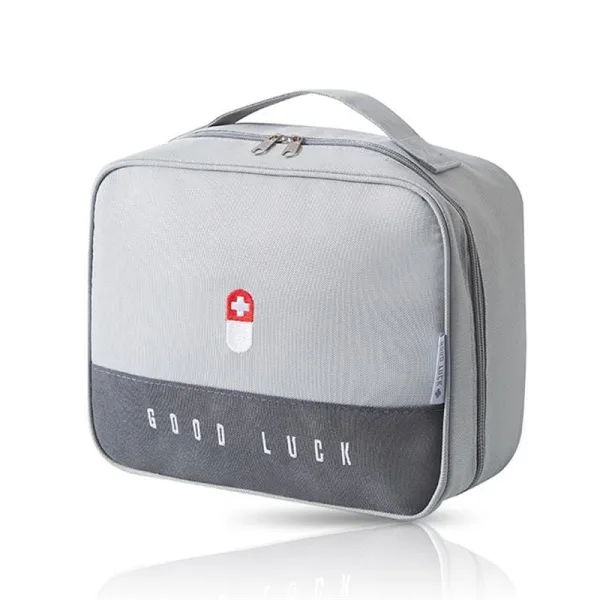 grande trousse à pharmacie voyage vide good luck gris