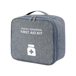 grande trousse à pharmacie voyage vide travel essential gris