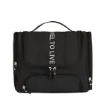 grande trousse de toilette à suspendre noire
