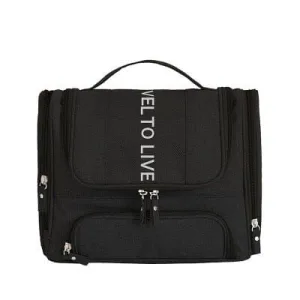grande trousse de toilette à suspendre noire