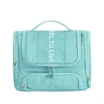 grande trousse de toilette à suspendre turquoise