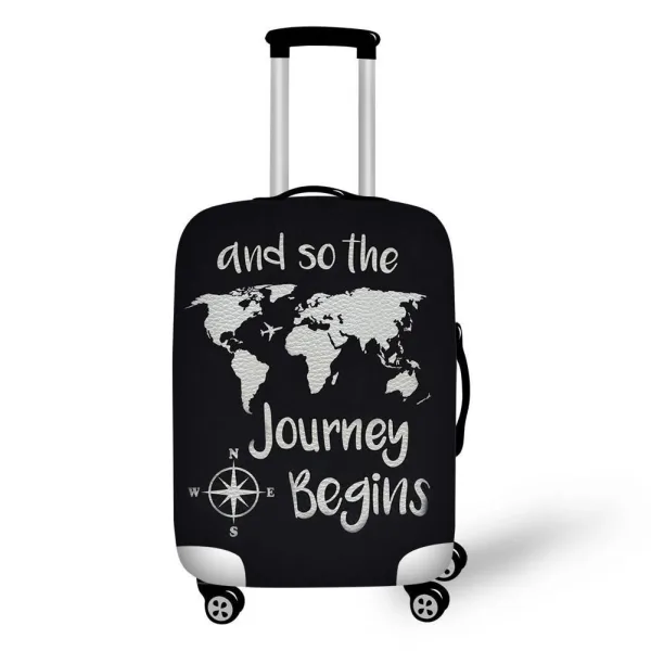 housse de valise "and so the journey begins"