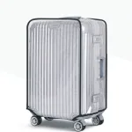 housse de valise en plastique transparent