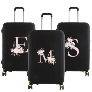 housse de valise pink flowers letter