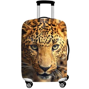 housse protège valise léopard