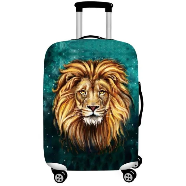 housse protège valise lion