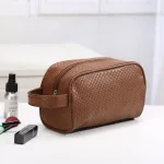 organisateur de voyage tressé pour articles de toilette