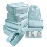 organisateurs de valise colorful life set de 8 bleu ciel