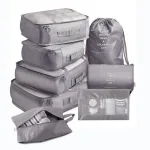 organisateurs de valise colorful life set de 8 gris