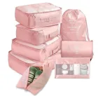 organisateurs de valise colorful life set de 8 rose