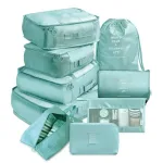 organisateurs de valise colorful life set de 9 turquoise