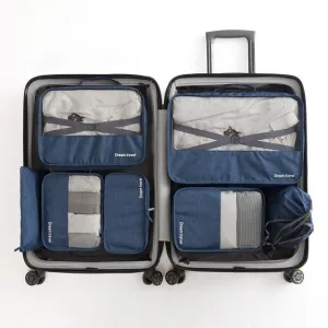organisateurs de valise dream travel set de 7 bleu marine
