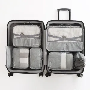 organisateurs de valise dream travel set de 7 gris