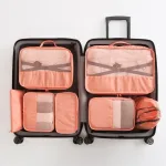 organisateurs de valise dream travel set de 7 rose saumon