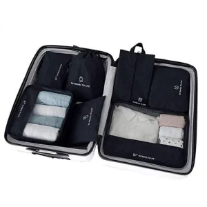 organisateurs de valise to travel to live set de 7 noir