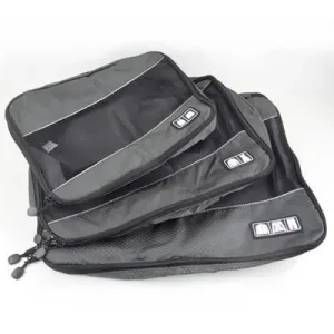 organisateurs de valise travelbasics set de 3 gris